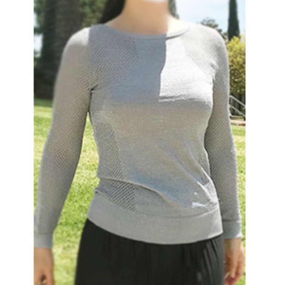 Michael kors silver knit top